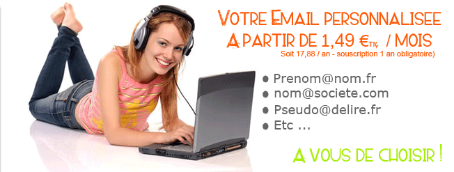 Votre email personnalisé à partir de 1,49 euros / mois